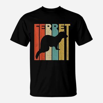 Vintage Retro Ferret T-Shirt - Seseable