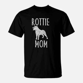 Vintage Rottweiler Mom T-Shirt - Seseable