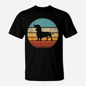 Vintage Silhouette 60s 70s Retro Gifts Dog Lover T-Shirt - Seseable