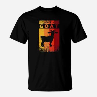 Vintage Style Goat Silhouette Funny Goat Lover Gift T-Shirt - Seseable