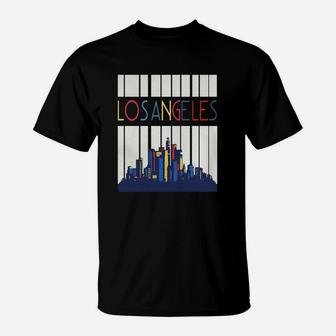 Vintage Style Los Angeles Skyline T-Shirt - Seseable