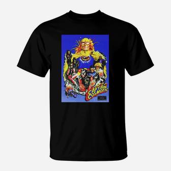 Vintage Superhelden-Comic-Print T-Shirt, Retro Design für Fans - Seseable