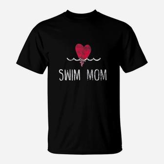 Vintage Swim Mom Best Gifts For Mom Birthday T-Shirt - Seseable