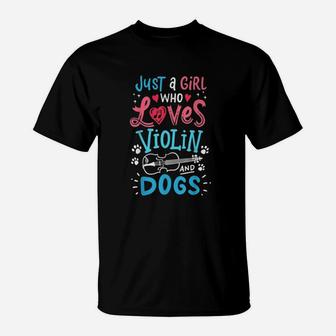 Violin Dog Cutes T-Shirt - Seseable