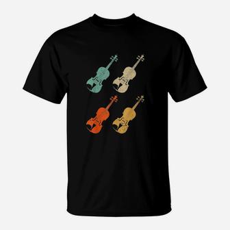 Violin Music Teacher Vintage T-Shirt - Seseable
