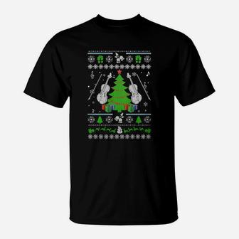 Violin Ugly Christmas Sweaters Violin T-Shirt - Seseable
