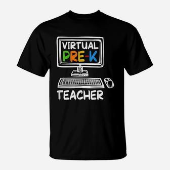 Virtual Pre-k Teacher Distance Learning Back To School T-Shirt - Seseable