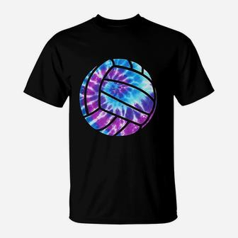 Volleyball Tie Dye Blue Purple Teenage Girls Perfect Gift T-Shirt - Seseable