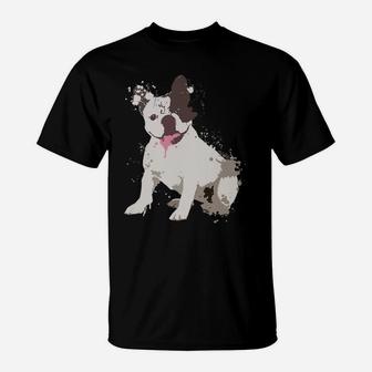 Watercolorist Art Watercolor Colorful French Bulldog T-Shirt - Seseable