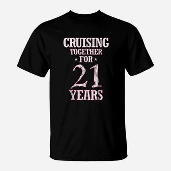 Wedding Anniversary Gift Idea 21st 21 Year Marriage T-Shirt - Seseable