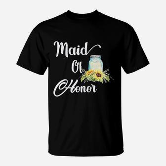 Wedding Matching Bridal Party Maid Of Honor T-Shirt - Seseable