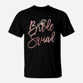 Wedding Shower Gift For Bridesmaid Best Friends Bride Squad T-Shirt | Seseable CA