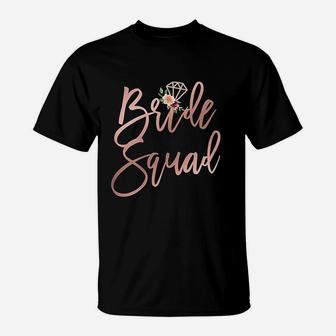 Wedding Shower Gift For Bridesmaid Best Friends Bride Squad T-Shirt - Seseable