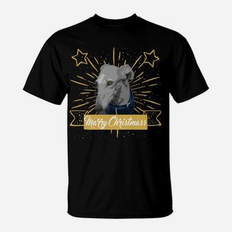 Weihnachtsfreude Hundegesicht Festliches T-Shirt, Weihnachtspullover-Stil - Seseable