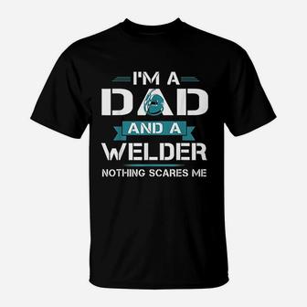 Welder American Flag Usa Patriotic Welder Dad Fathers Day T-Shirt - Seseable