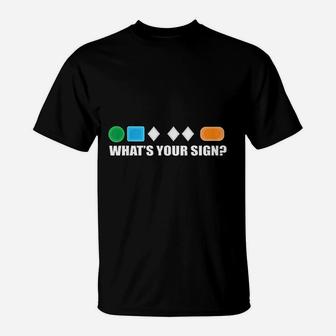 What Is Your Sign Skiing Difficulty Ski Skier T-Shirt - Seseable