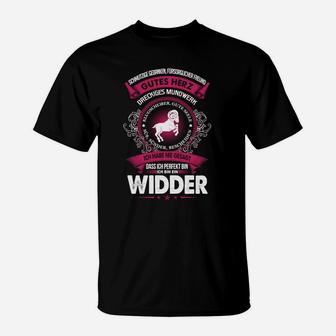 Widder Sternzeichen T-Shirt: Gutes Herz, Starkes Mindset - Seseable