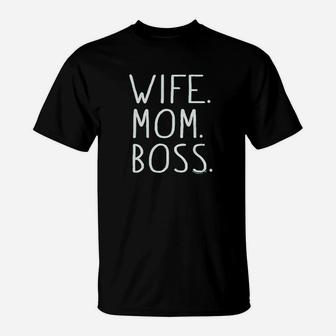 Wife Mom Boss Graphic T-Shirt - Seseable