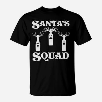 Wine Christmas Santas Squad Christmas Wine T-Shirt - Seseable