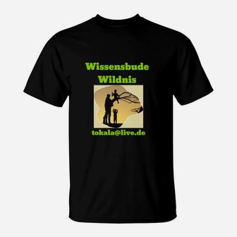 Wissensbude Wildnis Themen-T-Shirt für Natur- und Abenteuerfans, Unisex in Schwarz - Seseable