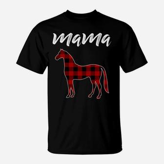 Womens Mama Mare Mama Mare Plaid T-Shirt - Seseable