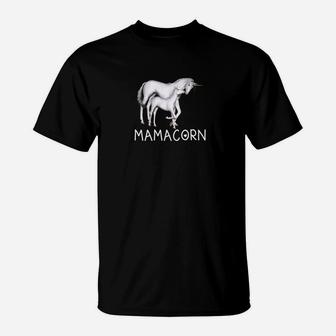 Womens Mamacorn Unicorn Mom And Baby Mommy Mothers Day T-Shirt - Seseable