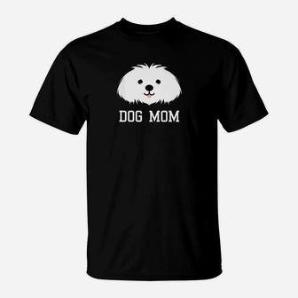 Womens Mothers Day Dog Mom Maltese Pup T-Shirt - Seseable