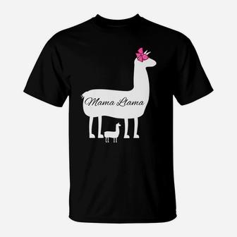 Womens Proud Mama Llama 1 Baby Toddler Llama T-Shirt - Seseable