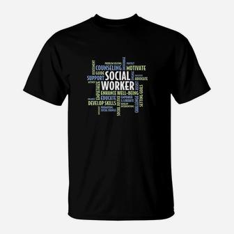 Words Lcsw Social Work Month Gift For Social Worker T-Shirt - Seseable