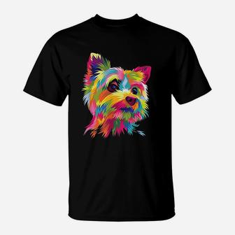 Yorkshire Terrier Funny Yorkie Pop Art Popart Dog T-Shirt - Seseable