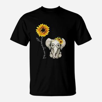 You Are My Sunshine Hippie Sunflower Elephant Gift Friends T-Shirt - Seseable