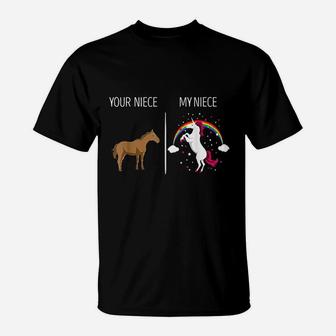 Your Niece My Niece Unicorn Aunt Niece Matching T-Shirt - Seseable