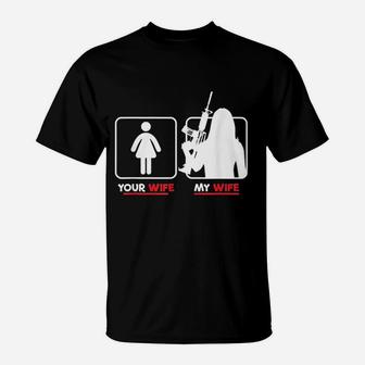 Your Wife My Wife Veteran T-Shirt - Seseable