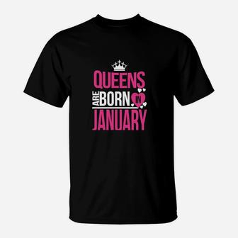 Zodiac Queen Tierkreis January T-Shirt - Seseable