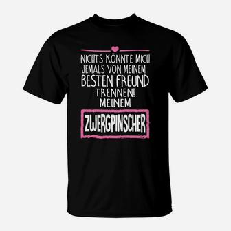 Zwergpinscher Best Friends T-Shirt, Schwarzes für Hundeliebhaber - Seseable