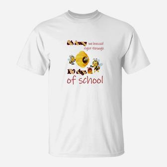 100th Day Of School Teacher Bee Funny Gift T-Shirt - Seseable