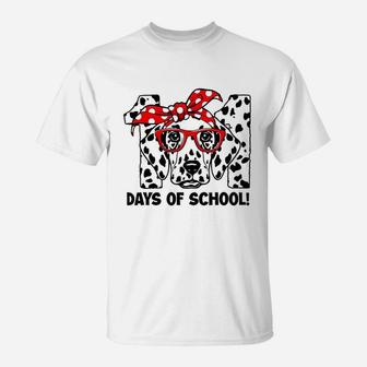 101 Days Of School Dalmatian Dog T-Shirt - Seseable