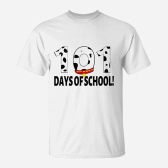 101 Days Of School Dalmatian Dog T-Shirt - Seseable