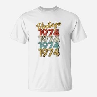 1974 Vintage Distressed 8's Retro T-Shirt - Seseable