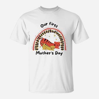 1st Mothers Day Tiger Animal Lover First Mothers Day T-Shirt | Seseable UK