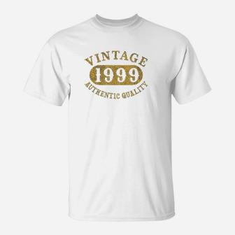 23 Years Old 23rd Birthday Anniversary Gift Vintage 1999 T-Shirt - Seseable