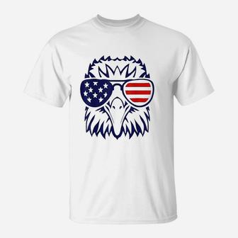 4th July American Eagle Flag Independence Day T-Shirt - Seseable