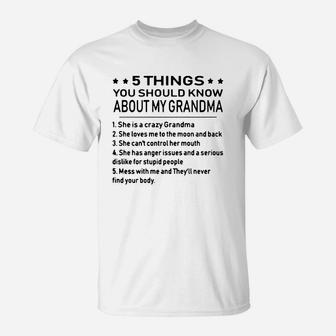 5 Things You Should Know About My Grandma T-Shirt - Seseable