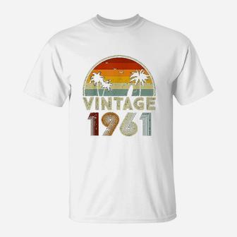 60th Birthday Gift For 60 Years Old Retro Vintage 1961 Bday T-Shirt - Seseable