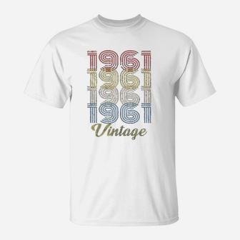 60th Birthday Gift Retro 1961 Vintage T-Shirt - Seseable