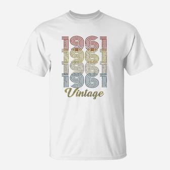 60th Birthday Retro Birthday 1961 Vintage T-Shirt - Seseable