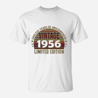 65 Year Old 65th Birthday Decorations 1956 Vintage Gift Men T-Shirt | Seseable CA