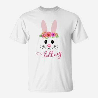 Adley Easter Bunny Girl Name Rabbit 2020 T-Shirt - Seseable