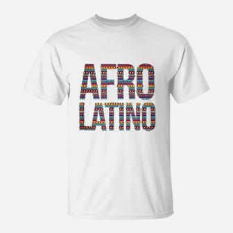 Afro Latino Colorful Background Latino Apparel T-Shirt - Seseable