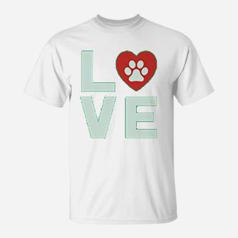 Animal Lover Dog Paws Prints T-Shirt - Seseable